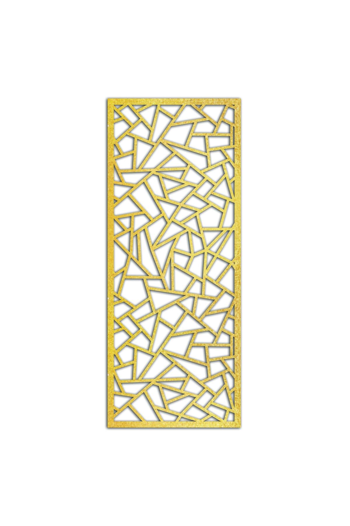Liar Dekor Liar Ahşap Seperatör (Paravan) - KSP-205 - (10 mm) - (60 cm x 160 cm) - (Gold)