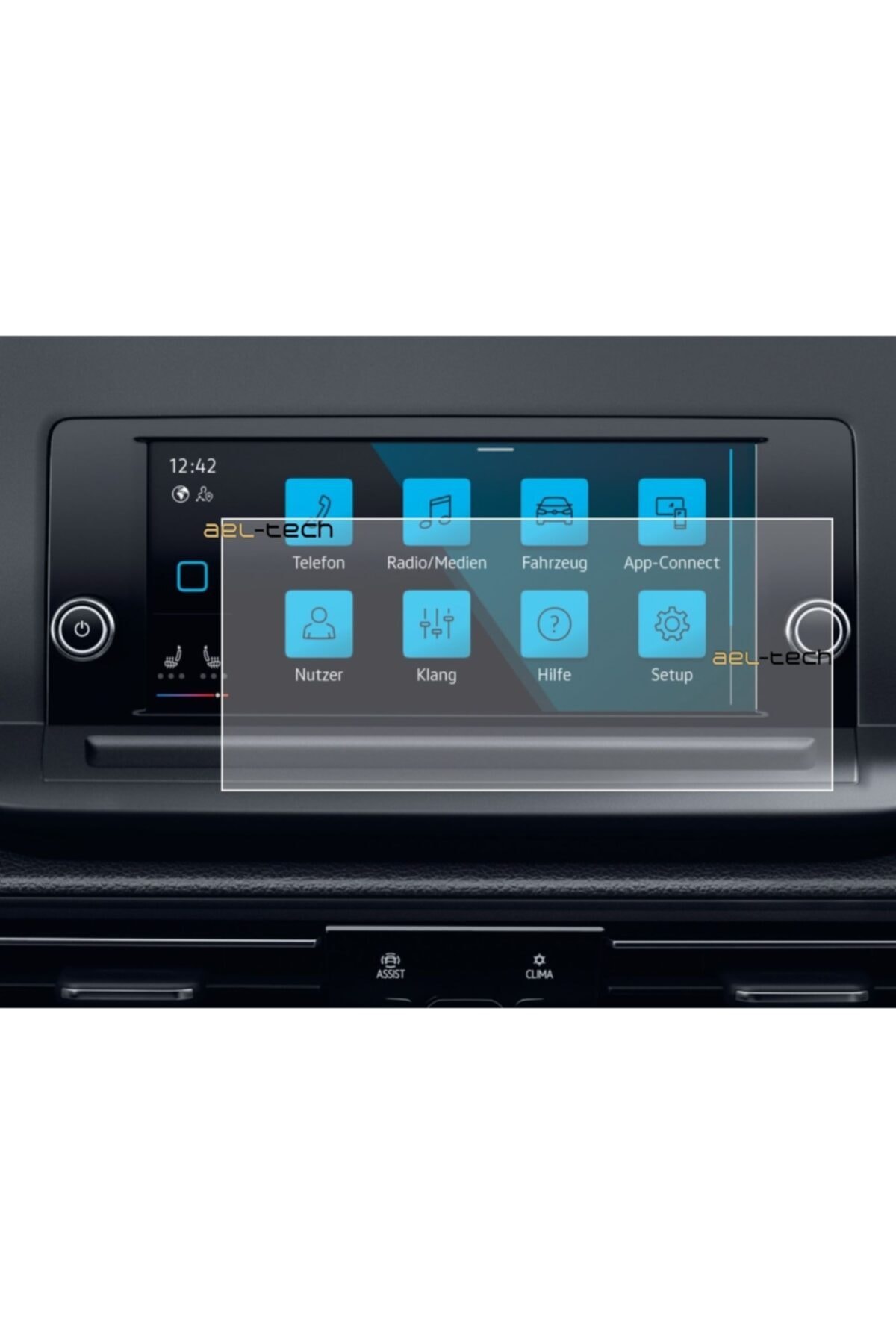 aeltech Volkswagen Yeni Caddy 8.25 Inç Multimedya Temperli Nano Ekran Koruyucu