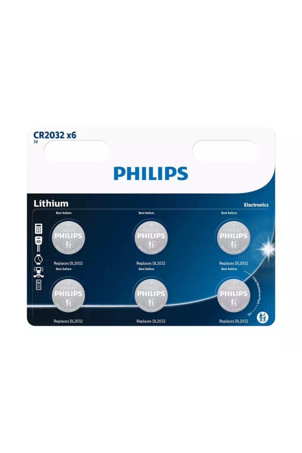Philips Cr2032p6/01b Lithium 3.0v Coin 6-blister (20.0 X 3.2)
