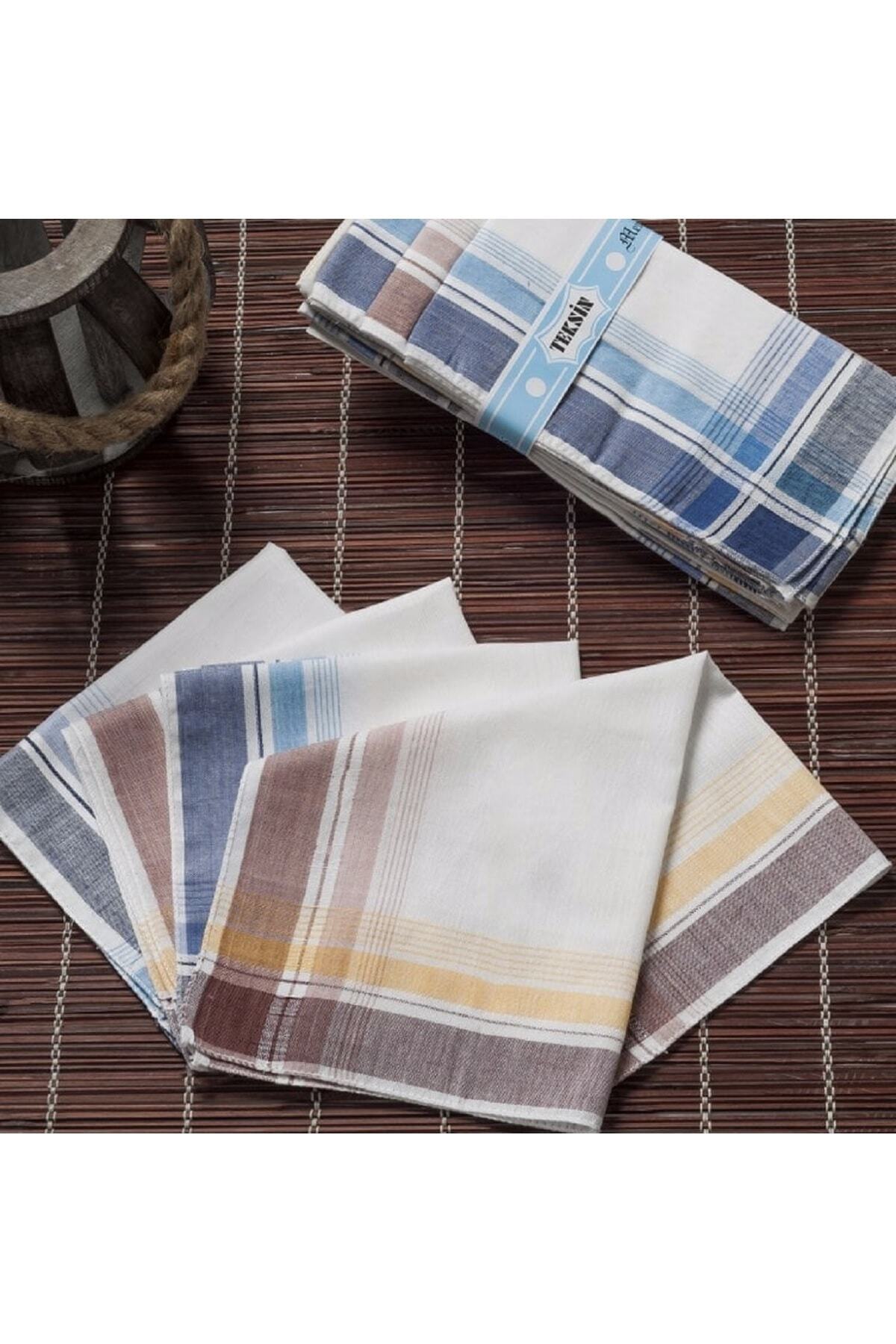 Gözde Teksin 36x36 Cm 12 Adet Kumaş Mendil Tm 01