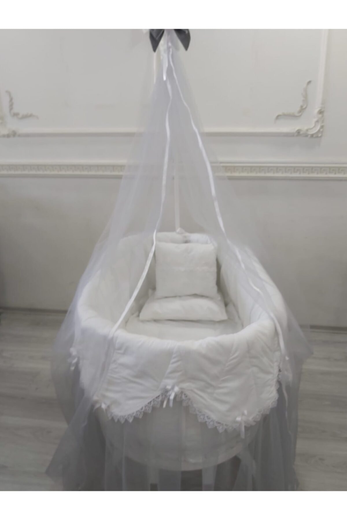 babyen1 Sepet Beşik Dahildir Beyaz Uyku Seti