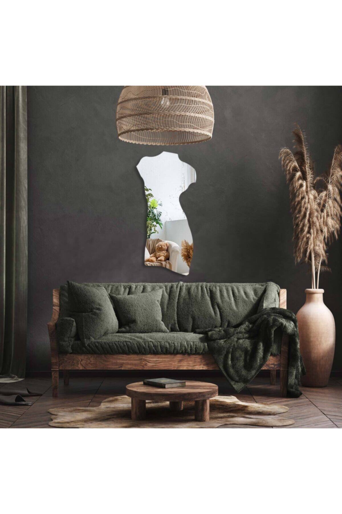 tino furniture Afrodit Dekoratif Kadın Elbise Figürlü Boy Aynası 92x41
