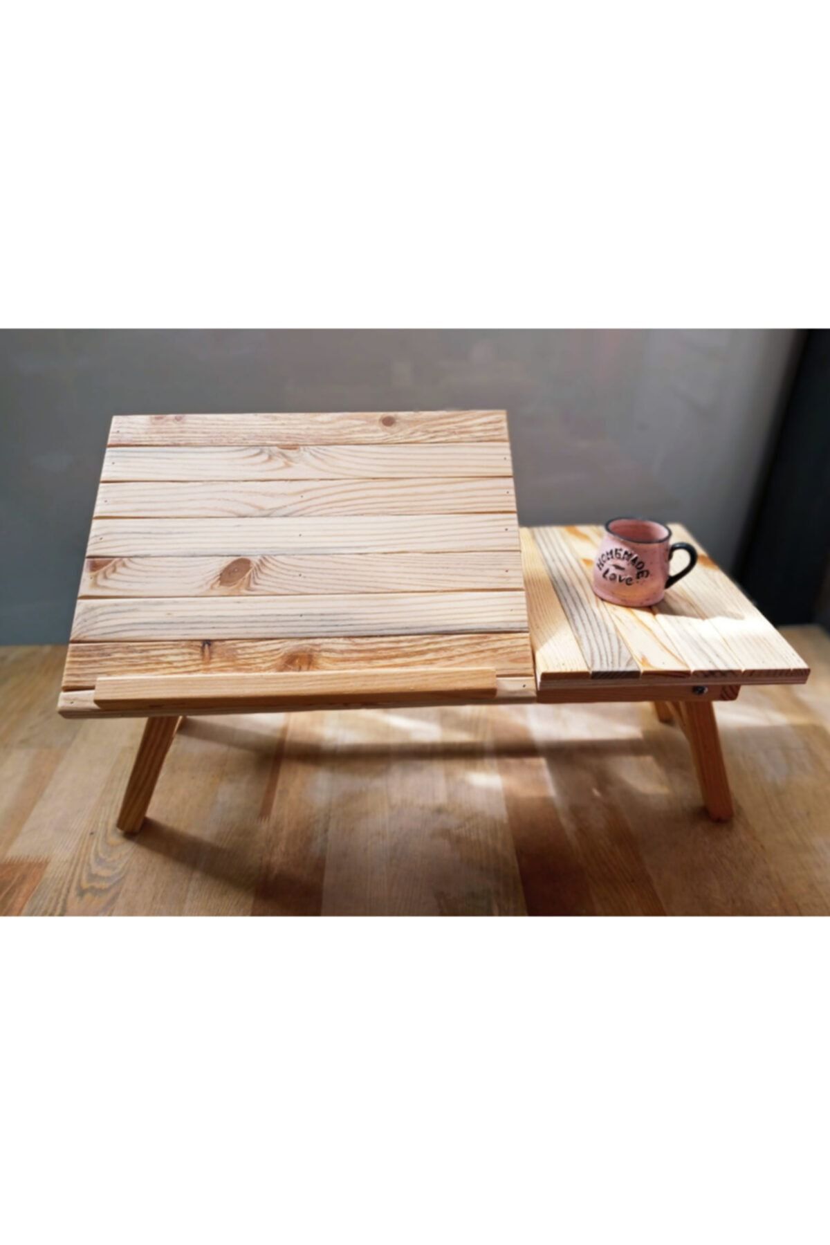 GUDYWOOD Ahşap Portatif Laptop Tablet Sehpası Çalışma Kahvaltı Masası