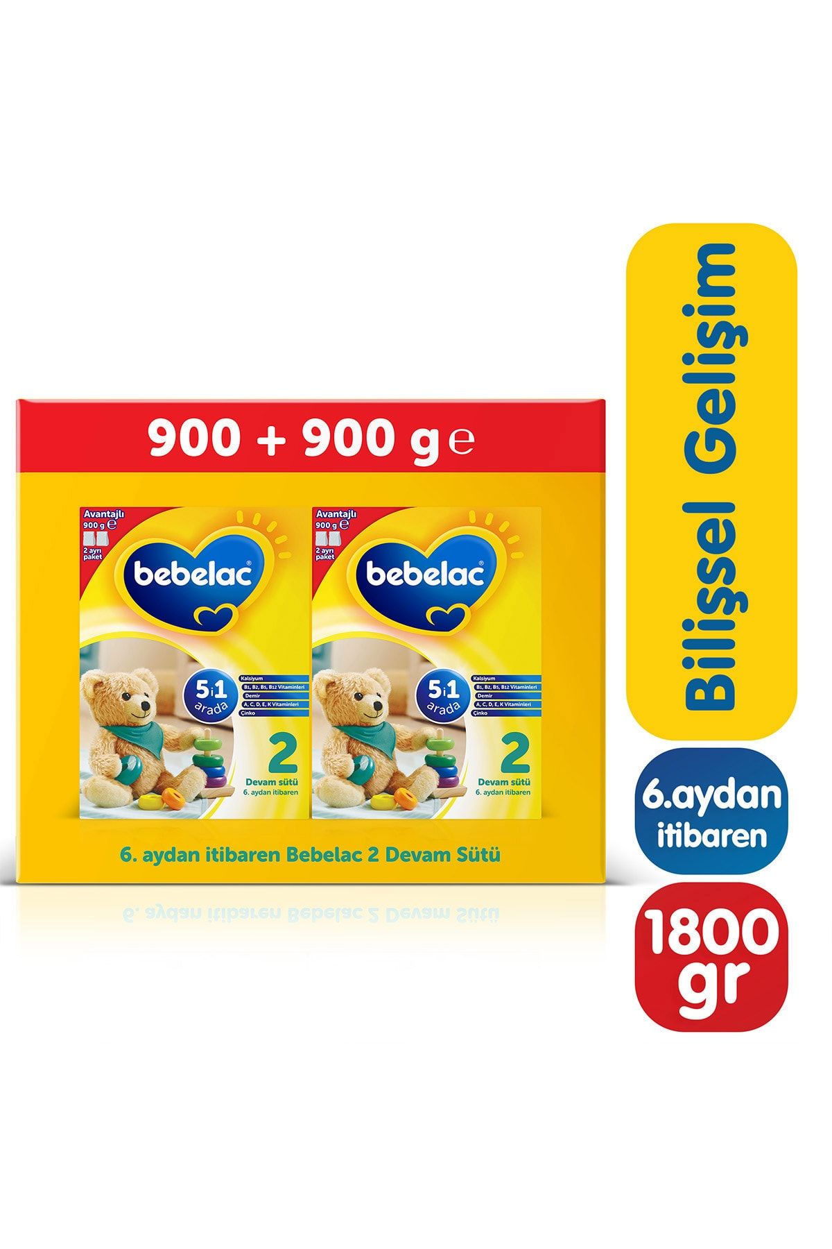 Bebelac 2 Devam Sütü Mega Paket 2x900 G 6-9 Ay
