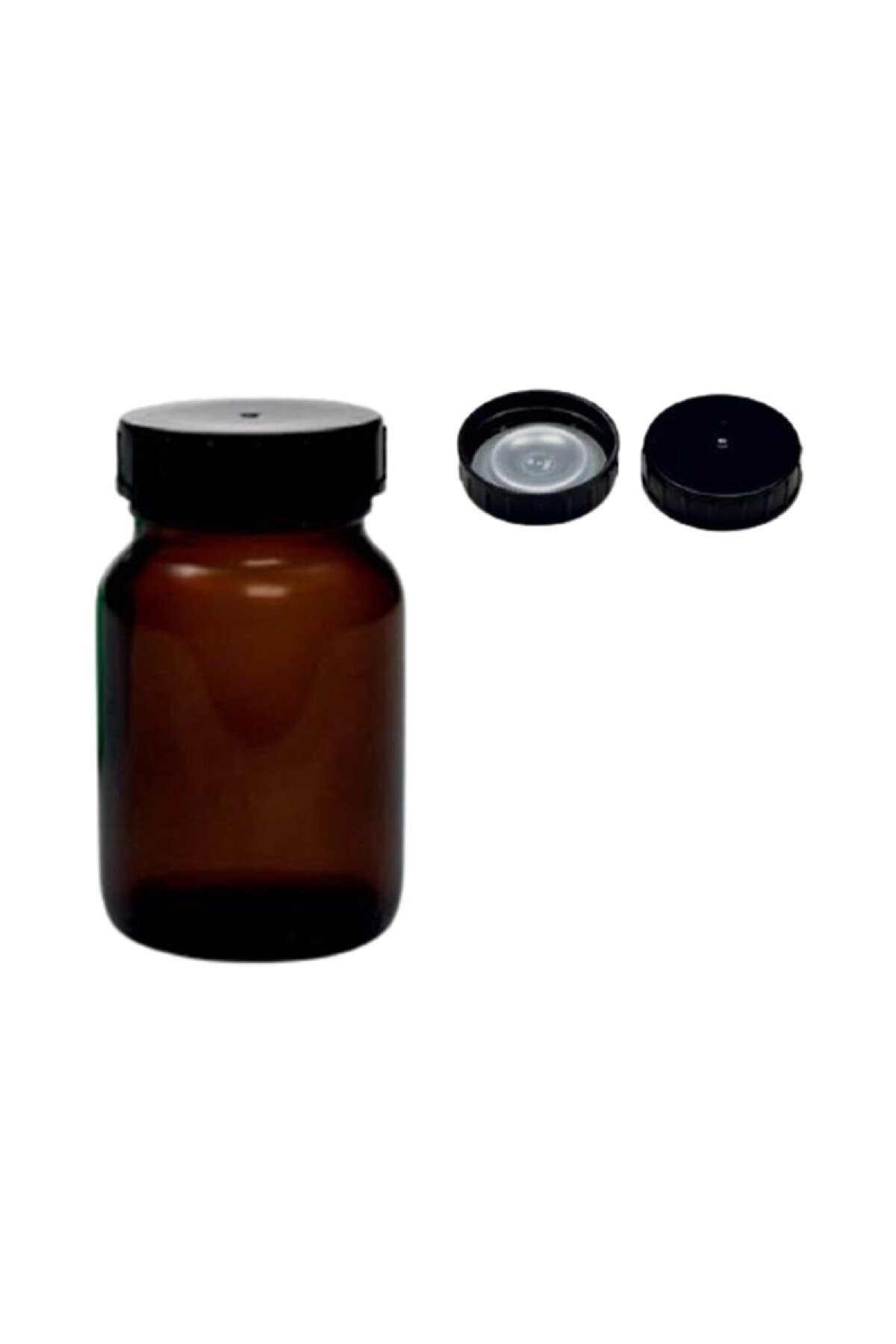 ISOLAB 061.11.500 Şişe - Geniş Boyunlu - Nötr Cam - Amber - 500 ml - Gl 55 (10 Adet)