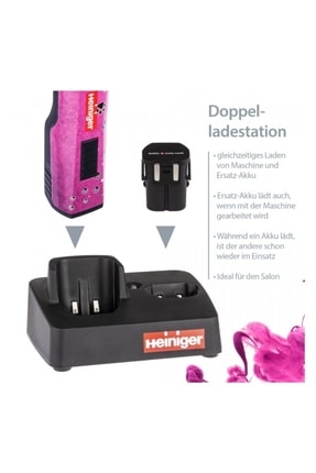 Saphir İki Akülü Evcil Hayvan Kırkma Makinesi - Pembe Image 3