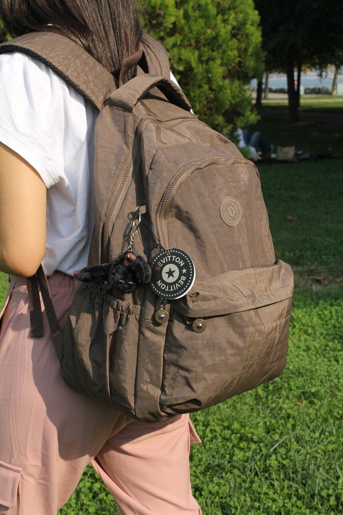 2200 کیسه مدرسه پارچه ضد آب Mink کوله پشتی مدرسه Unisex