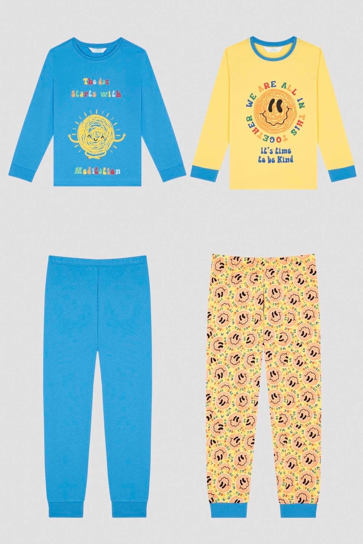 Penti Boy s Be Kind 2 Piece Pajama Set Trendyol