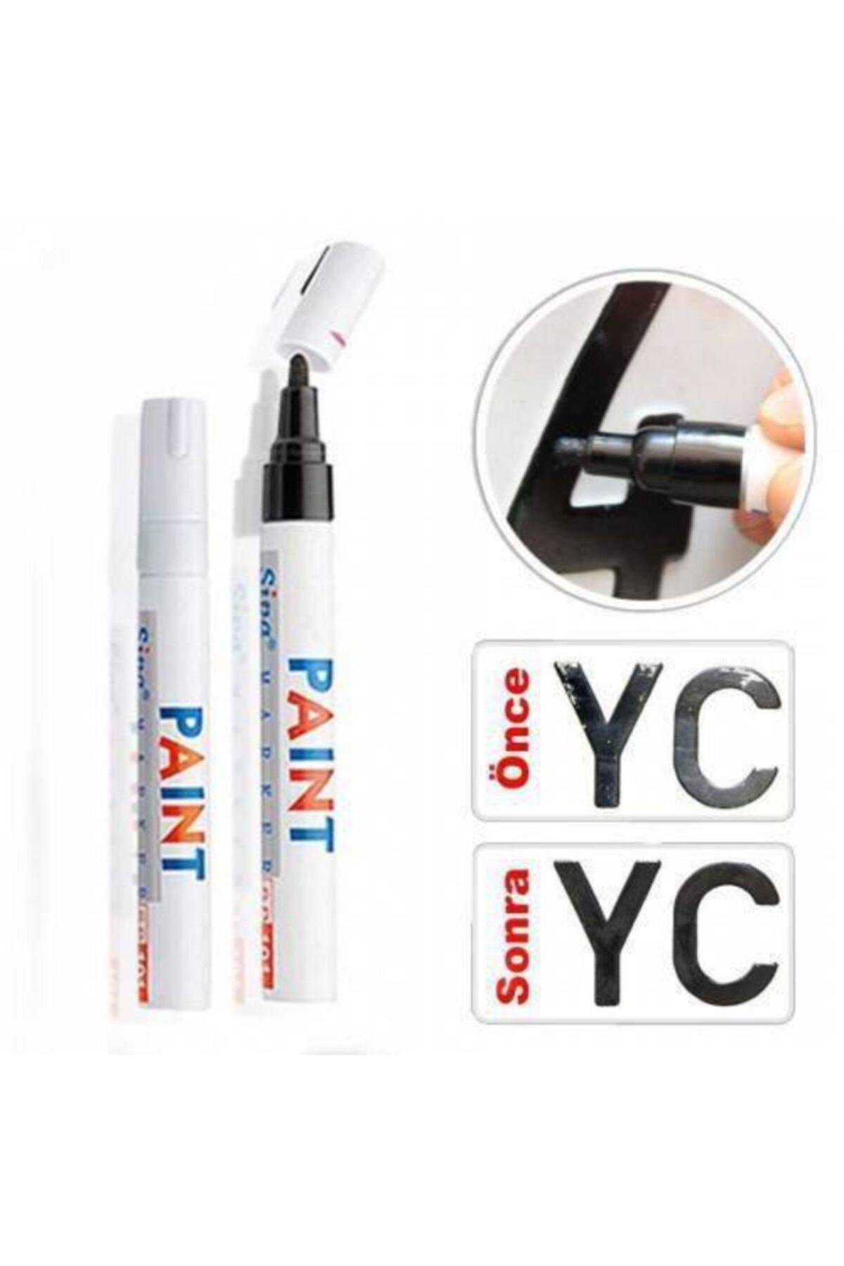 Carub Plaka Yazma Kalemi Siyah 2 Adet Aynı Gün Kargo