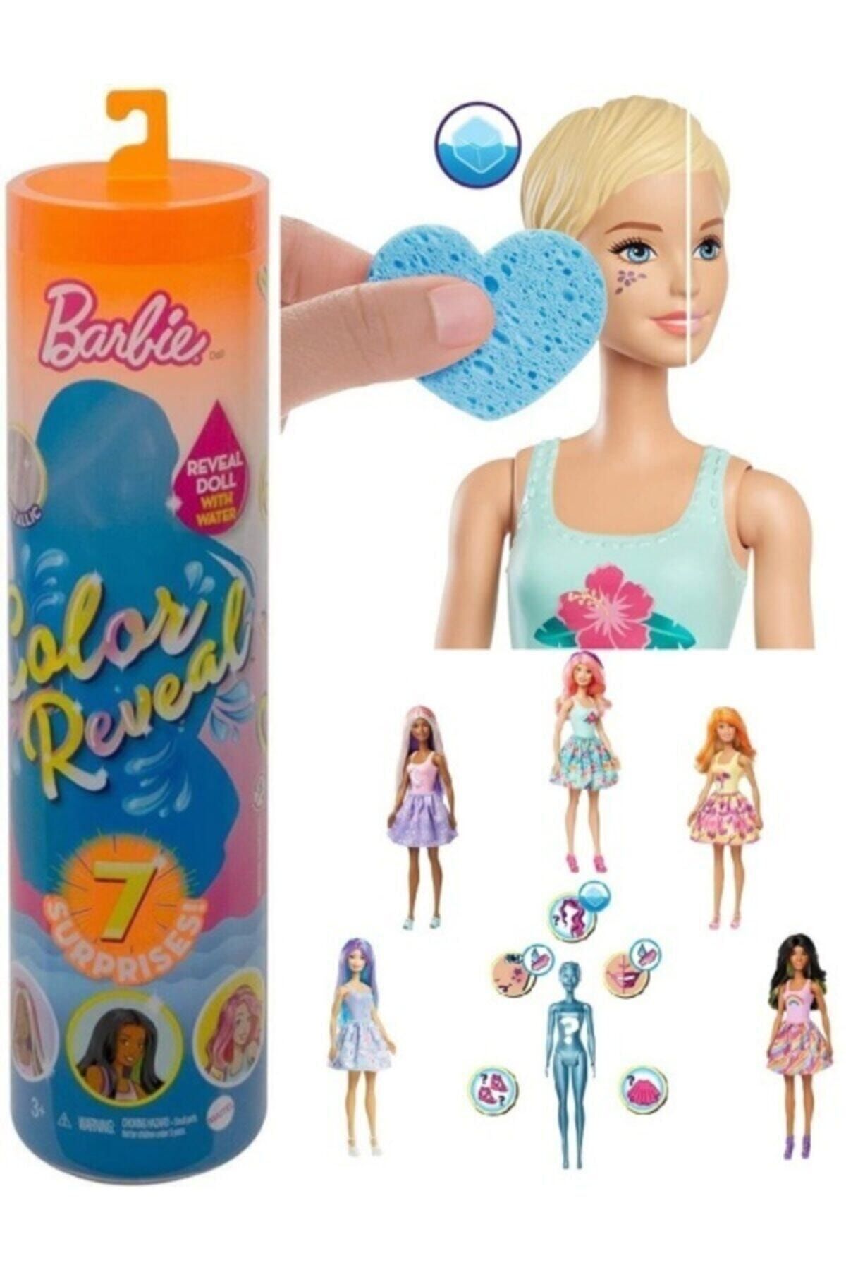 oyuncaksahili barbie color reveal renk degistiren 7 farkli surpriz 29cm barbie bebek fiyati yorumlari trendyol