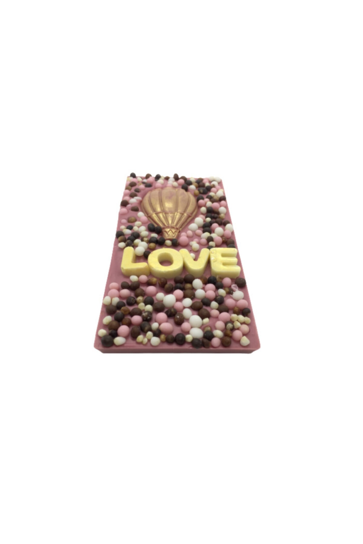 twinschocolateshop Balloon Love Bar Tekli/100 gr Tablet, Gurme, Tasarım, Kuvertür, Butik, Belçika Çikolatası