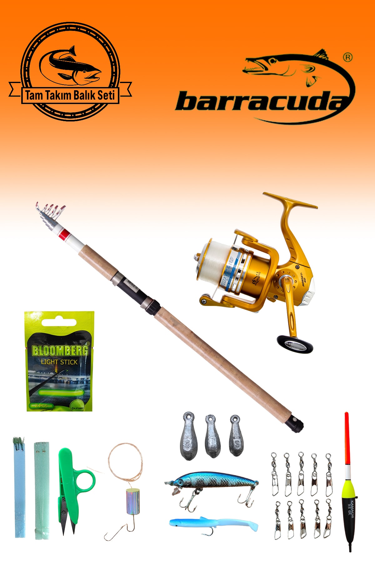 Barracuda 2128- Tam Takım Olta Seti