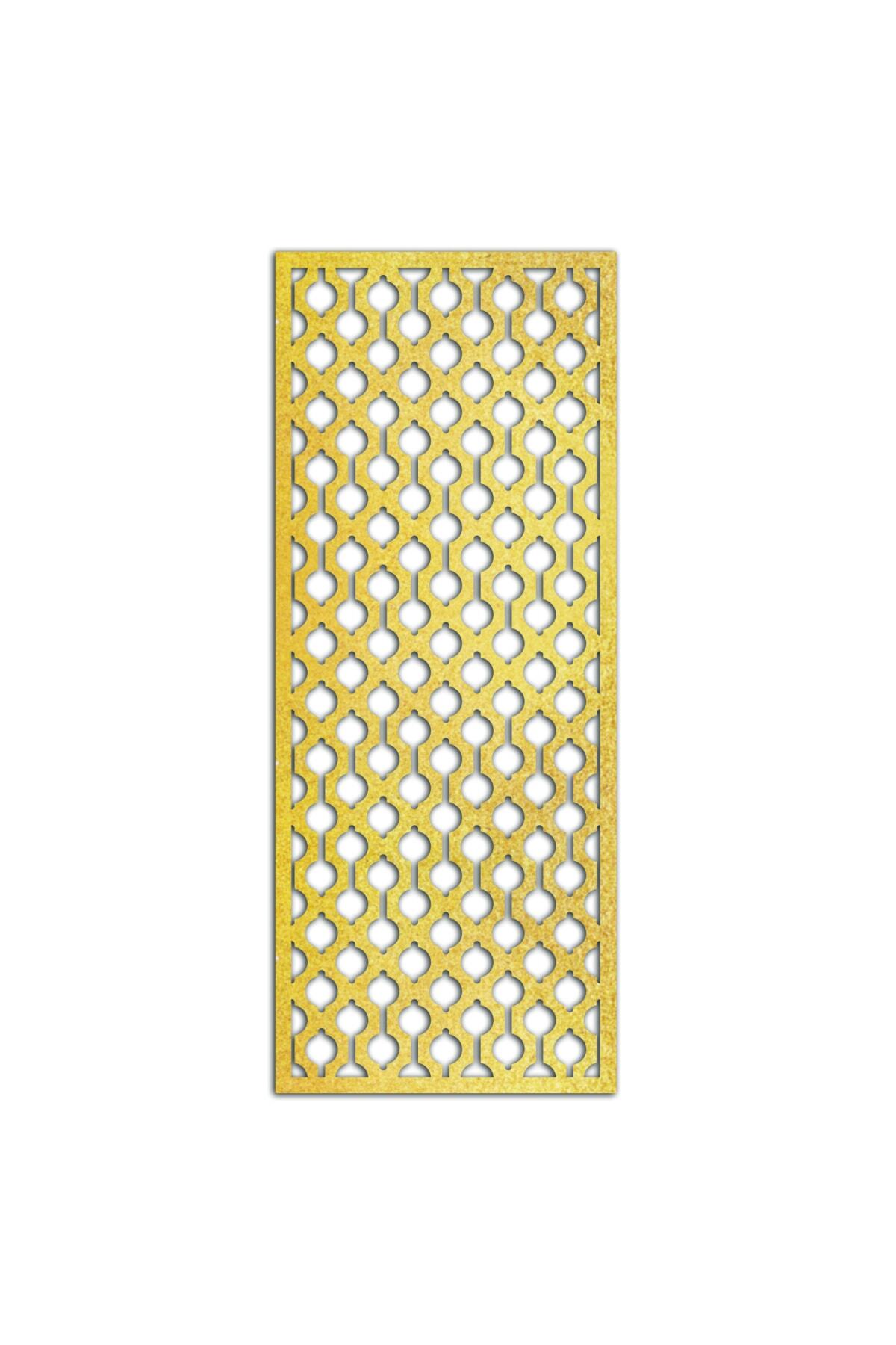 Liar Dekor Liar Ahşap Seperatör (Paravan) - KSP-210 - (18 mm) - (85 cm x 210 cm) - (Gold)