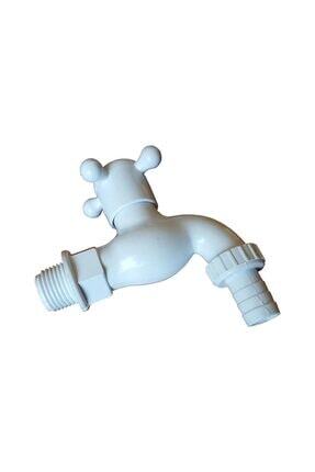 Plastik Musluk Koçbaşı Bidon Bahçe Çeşme Musluğu Beyaz Plastik Image 1