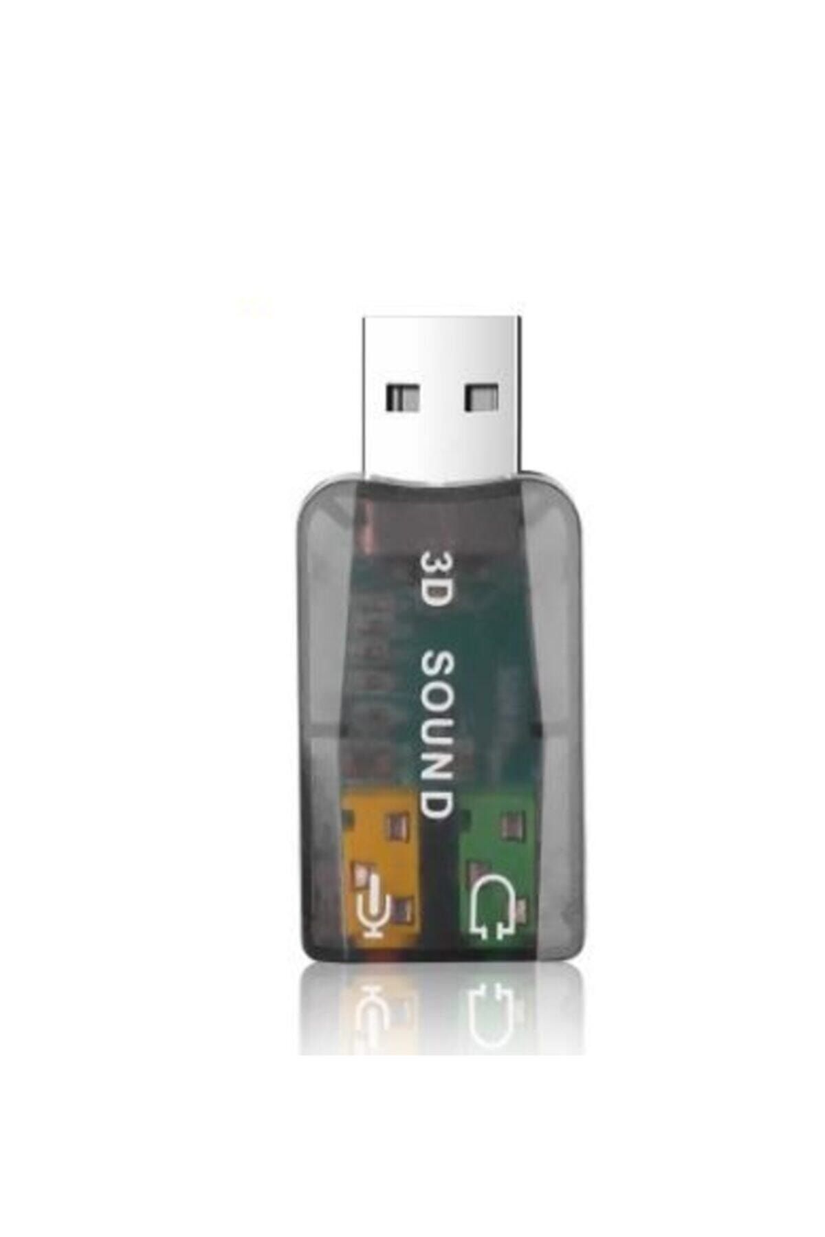 MOLIX Harici Ses Kartı 3d Sound 5.1 Usb Mikrofon Adaptörü 3.5mm