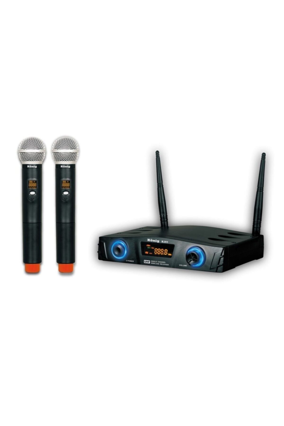 König K-312 2 El 2-kanal Uhf Telsiz Mikrofon