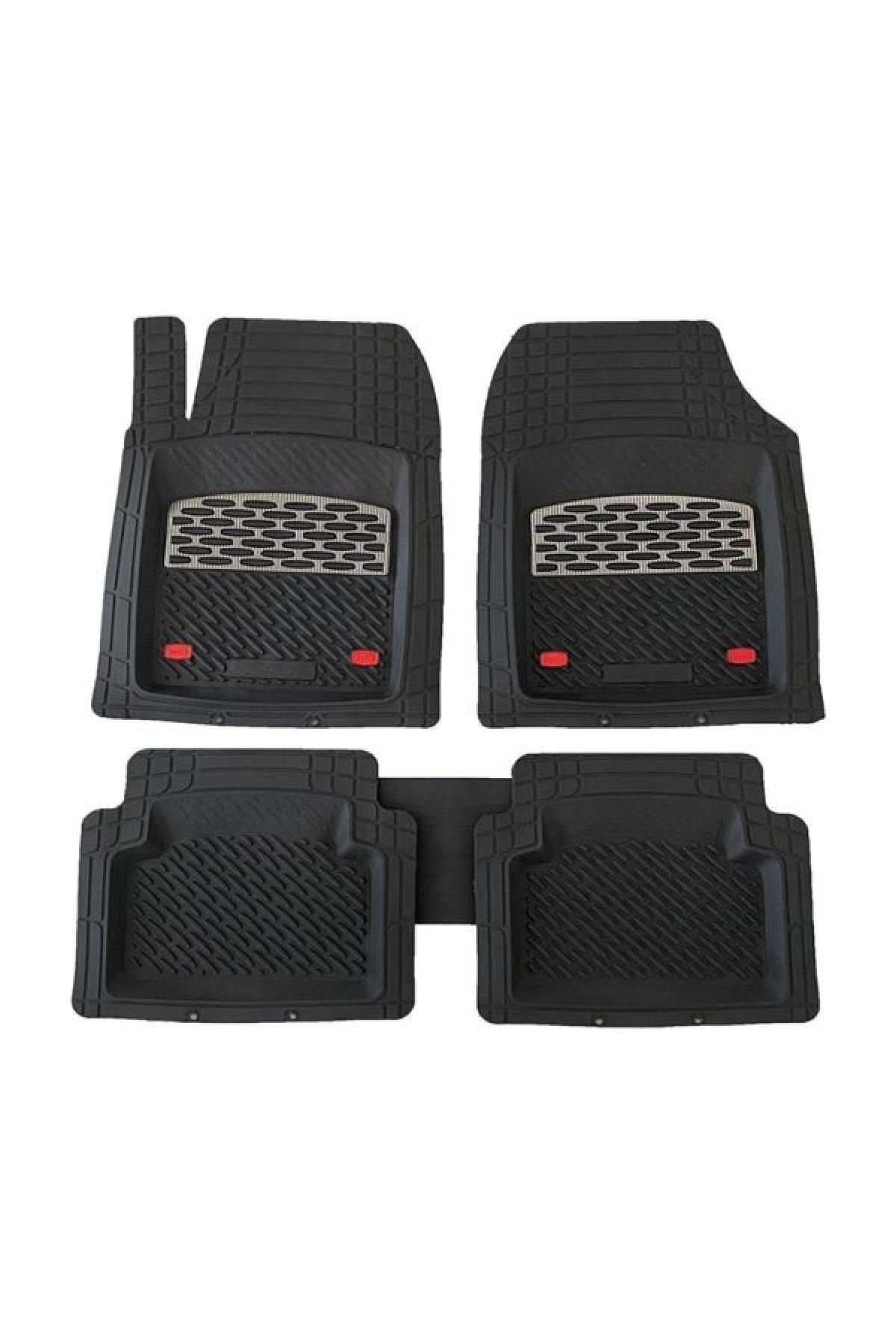 SAFİR Volkswagen Transporter T5 T6 T7 Uyumlu Universal Derin Havuzlu Paspas Krom Karbon