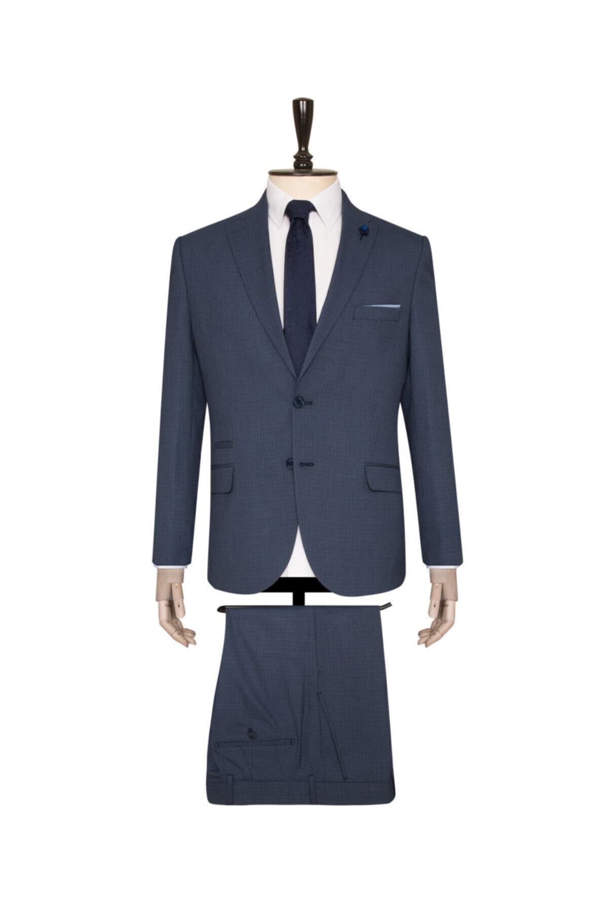 SÜVARİ Desenli Slim Fit Takım Elbise