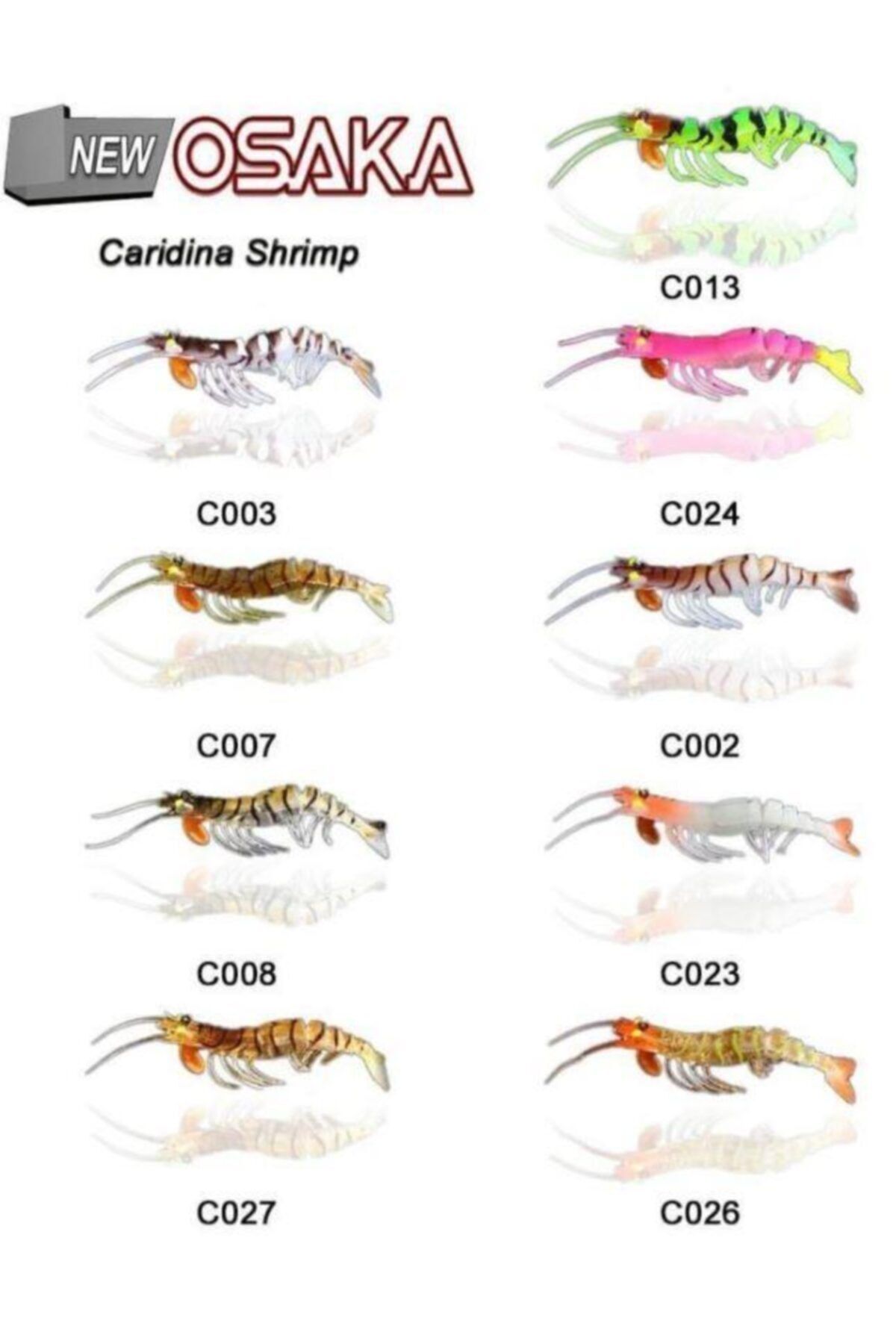 Osaka Caridina Shrimp 7.62cm 6.5g Silikon Karides