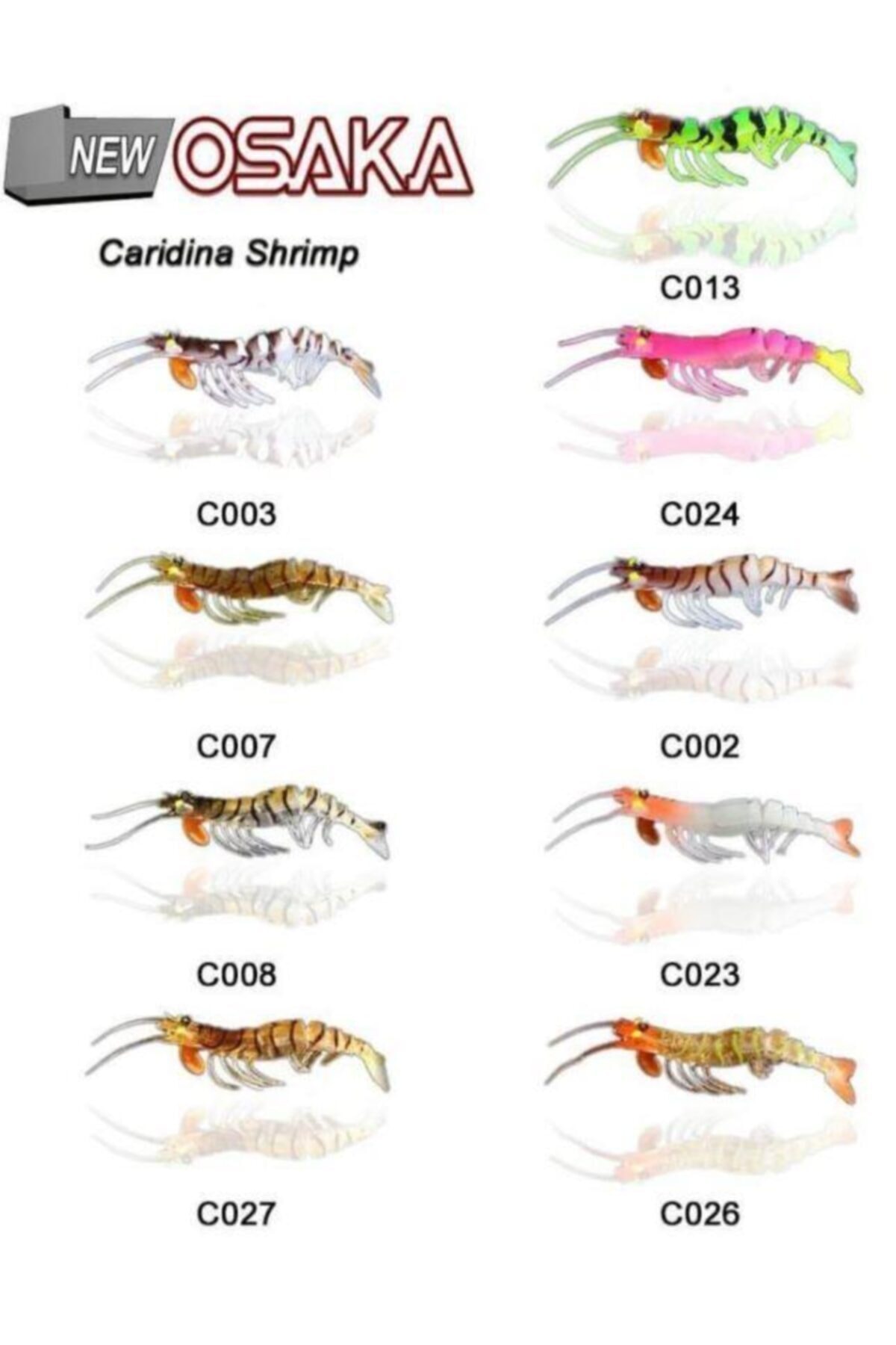 Osaka Caridina Shrimp 7.62cm 6.5g Silikon Karides 1 Adet