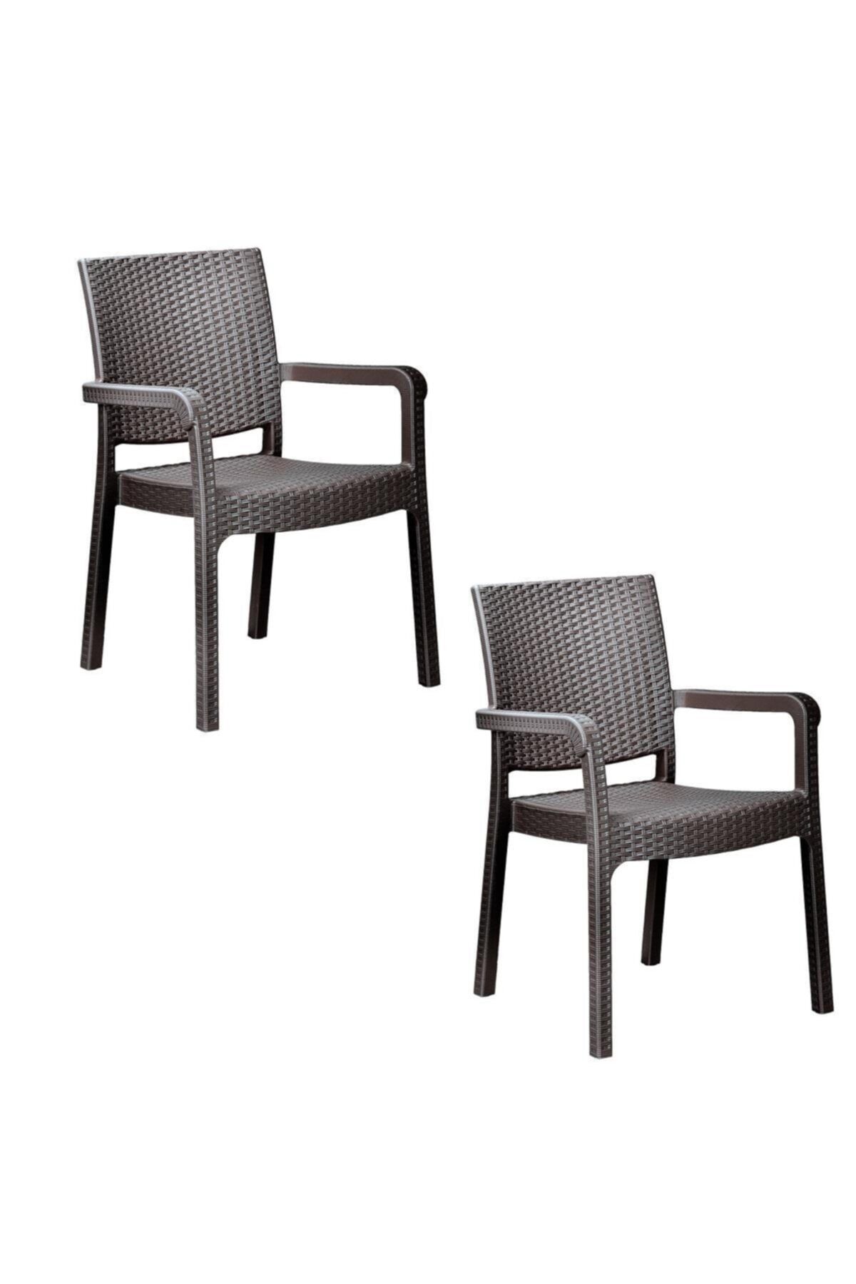 Holiday Troya Rattan Koltuk Kahverengi | 2'li Set