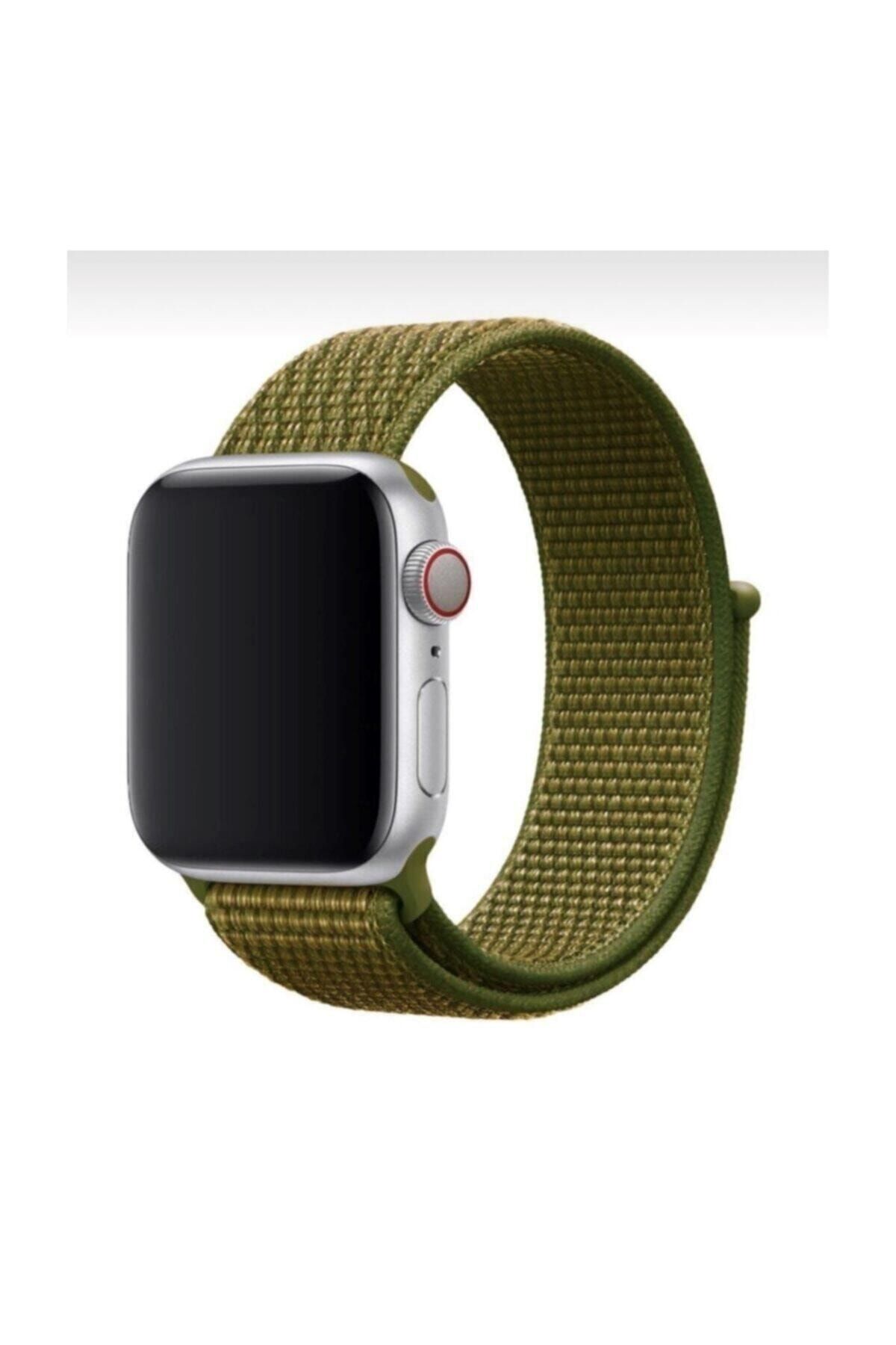 Mahzen Apple Watch 1-2-3-4-5 Serisi ( 42mm - 44mm ) Uyumlu Spor Loop Kordon