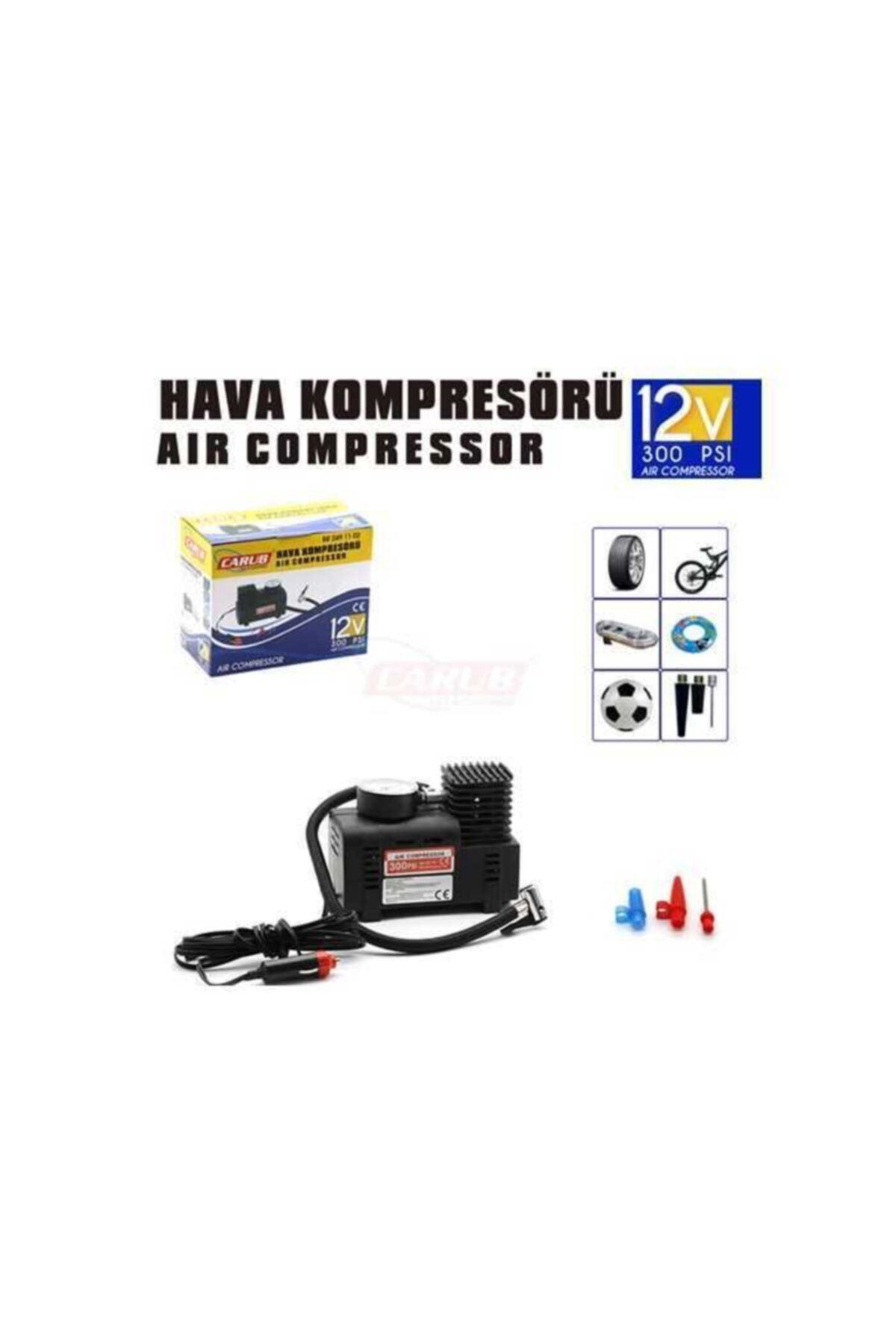 Carub Hava Kompresörü 300 Psı Ekonomik Siyah