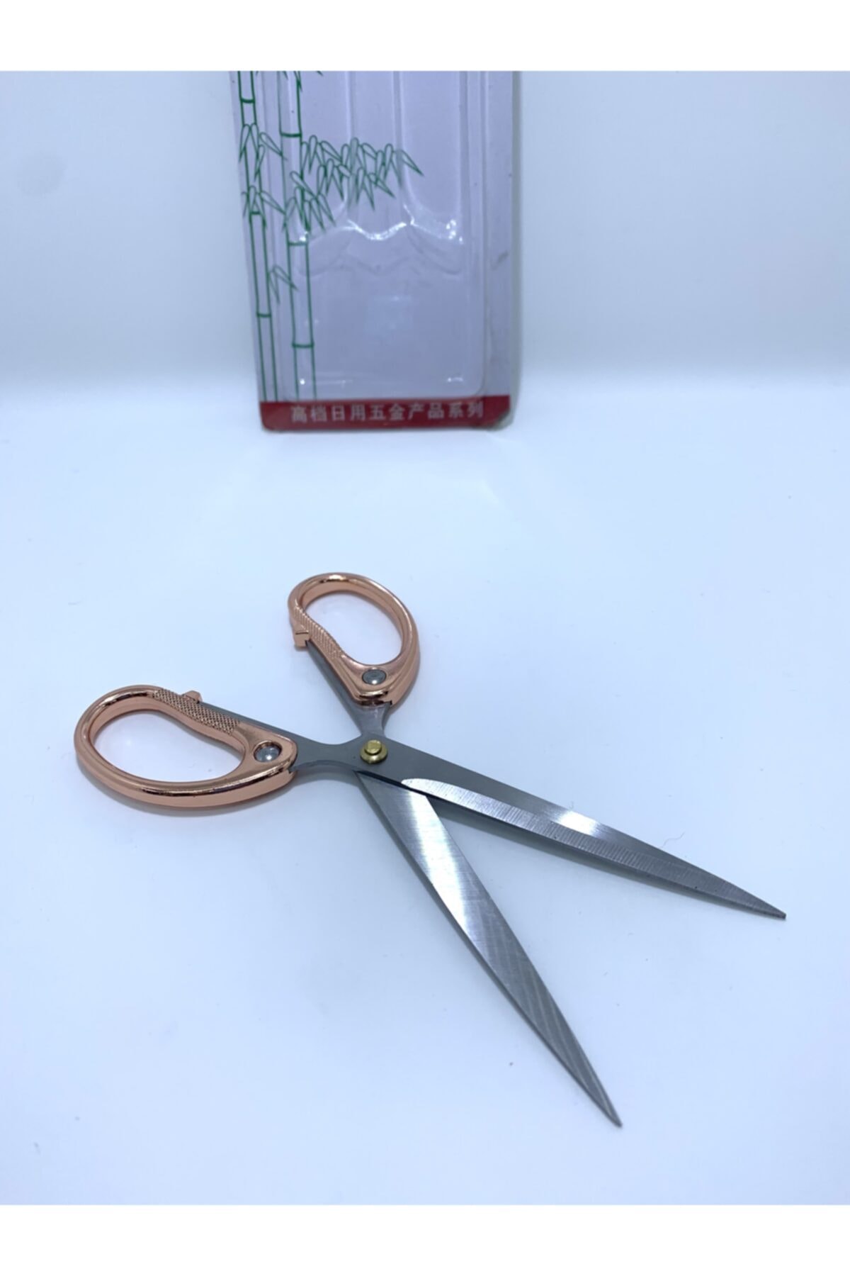 Rengarenk tuhafiye ve hobi Dekortaif Rose Gold Makas 17cm