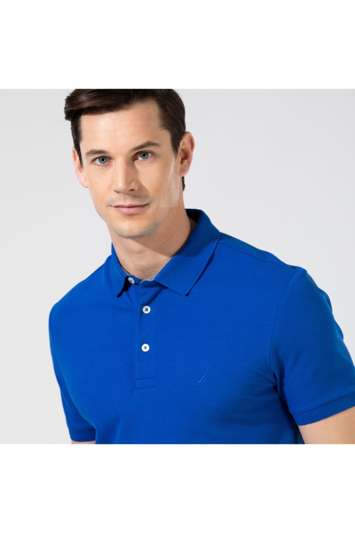 Nautica Erkek Mavi Slım Fit Polo Yaka T-shirt