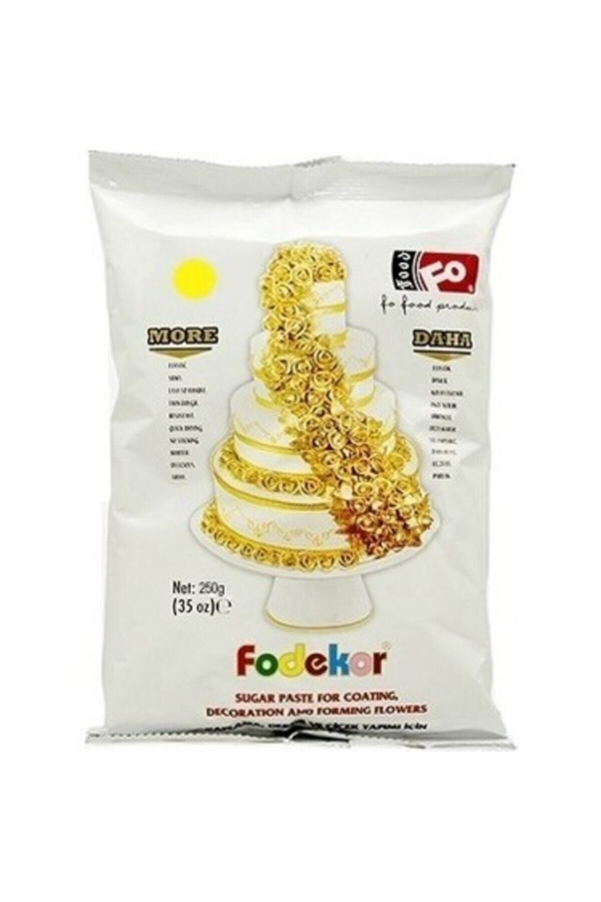 Fo Food Fo Sarı Kaplama Dekor Ve Çiçek Yapımı Için Şeker Hamuru 1 Kg