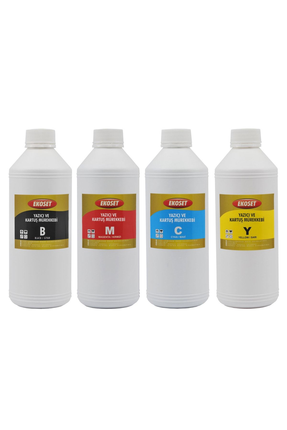 ekoset Brother Dcp T500w T510w Uyumlu Mürekkep 4 Renk 1 litre 4'lü Set