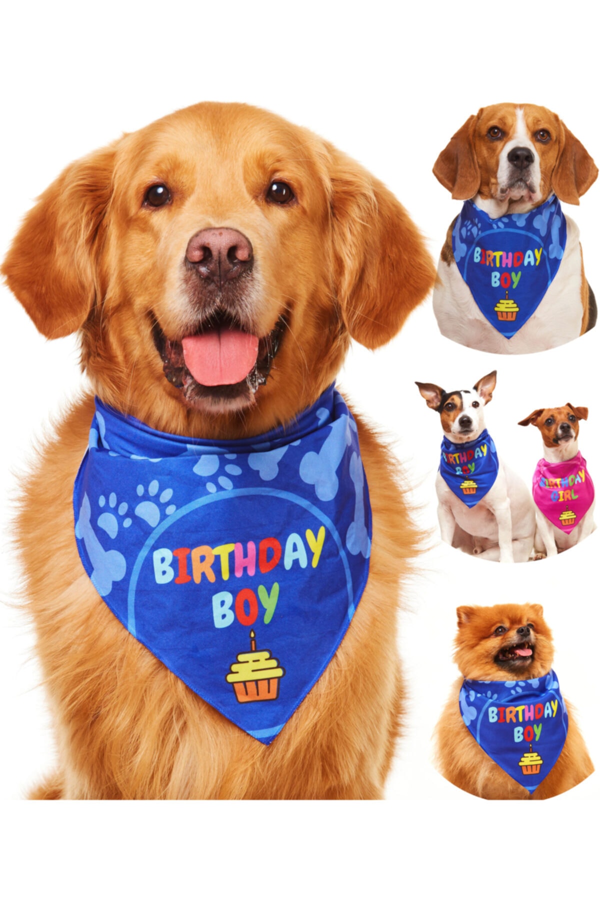 ODI STYLE Köpek Bandanası, Köpek Aksesuarı, Doğumgünü Çocuğu, Köpek Doğumgünü Bandanası