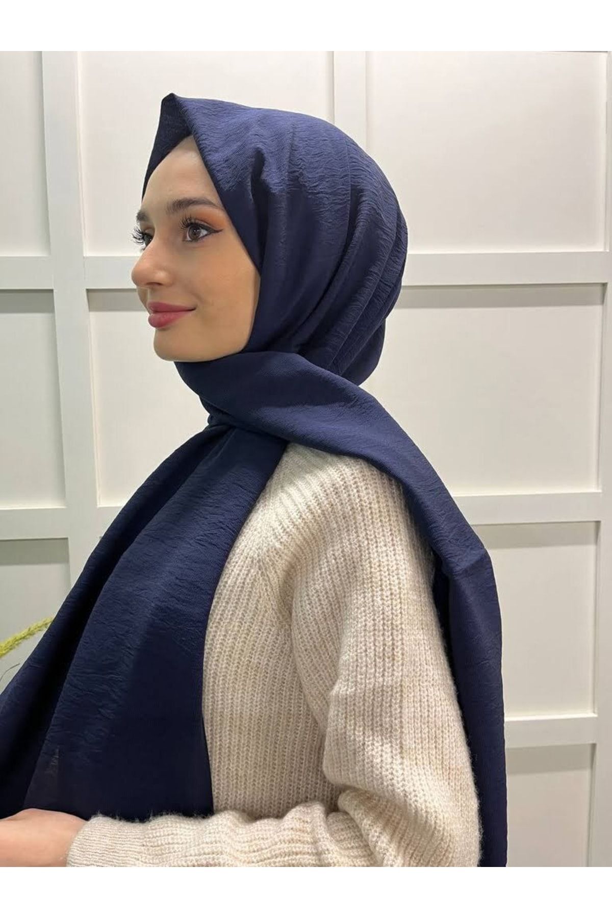 Navy blue wrap cheap scarf