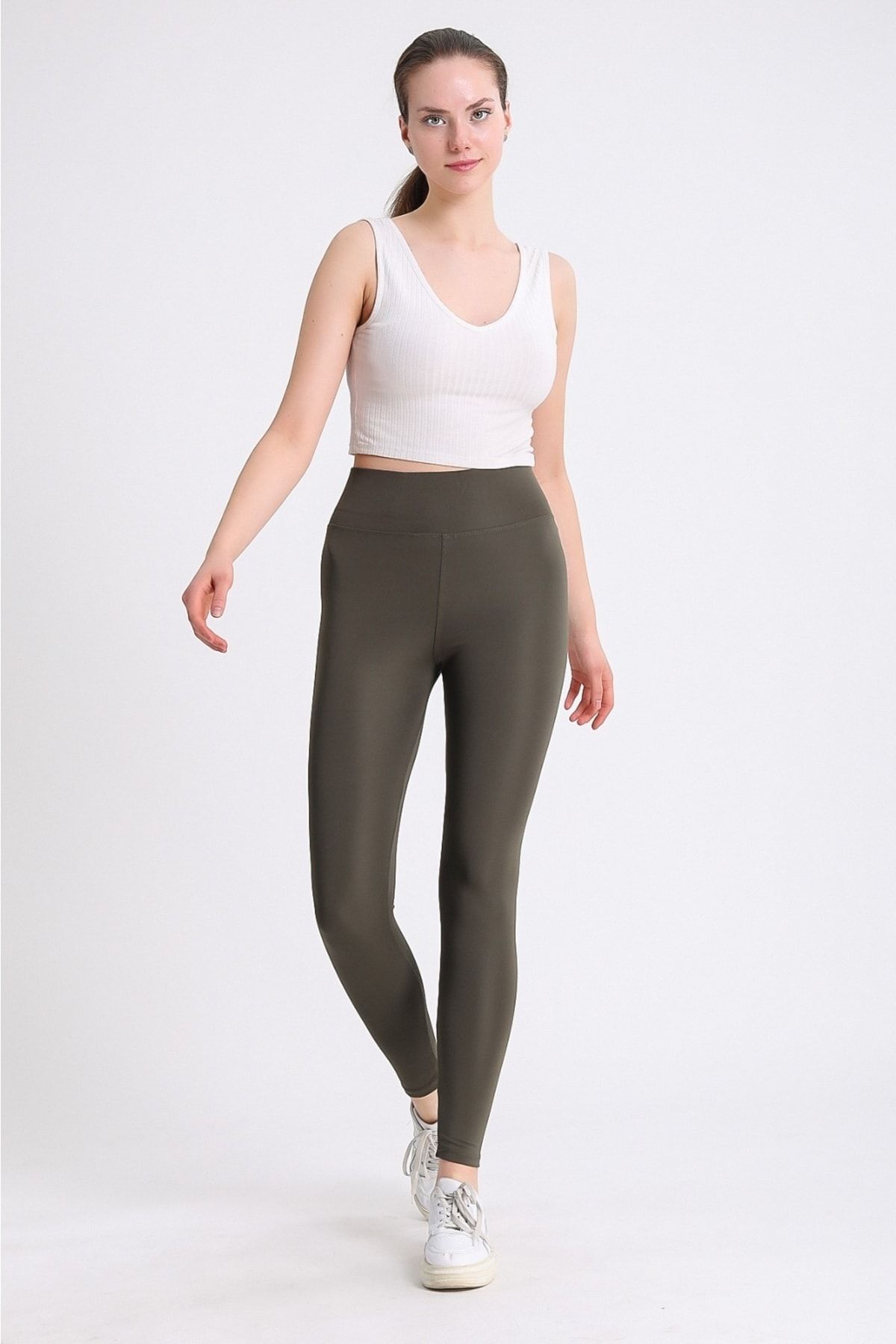 Khaki gym tights 2025