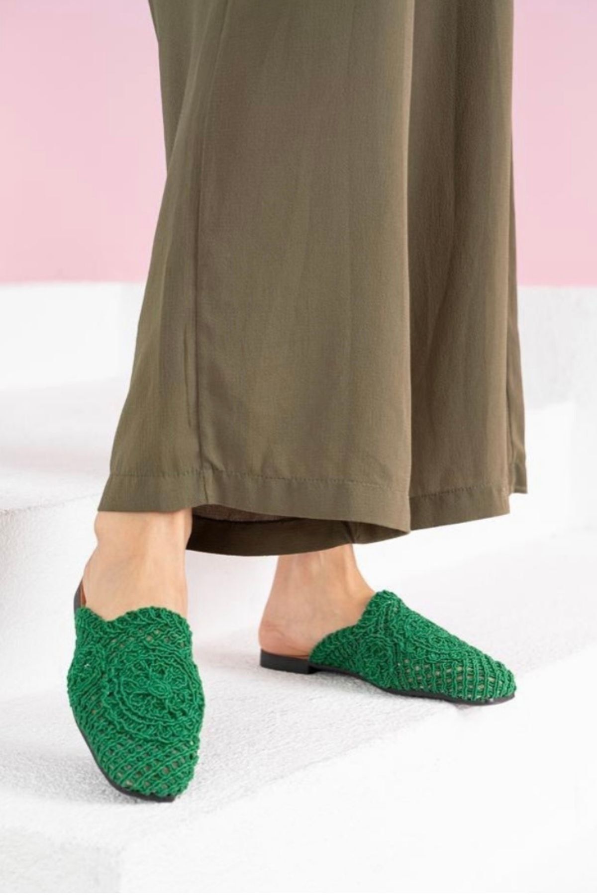 Green slippers hotsell