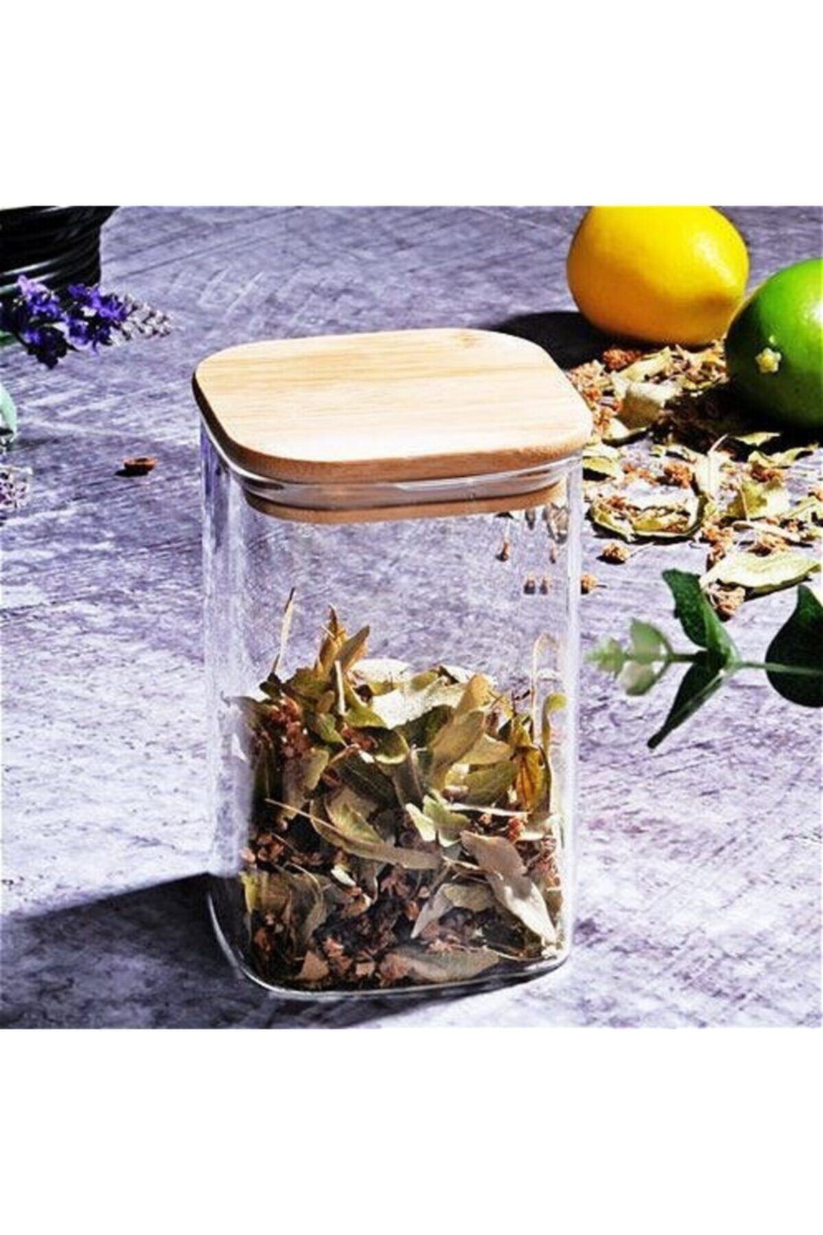 Çavdar Group Borosilikat Bambu Kapaklı Cam Kavanoz 700 Ml 1 Adet