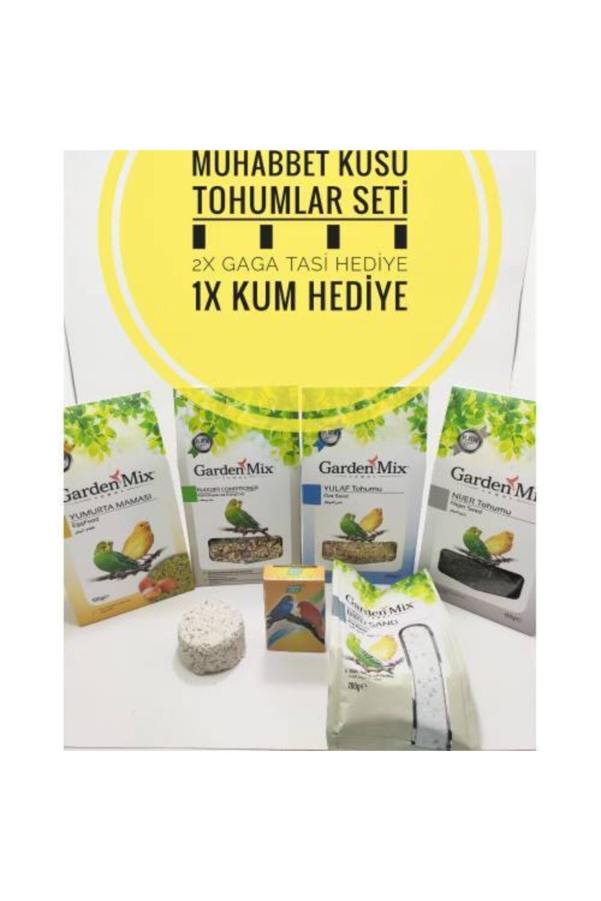 Gardenmix Kuş Yumurta Maması, Kondüsyon,yulaf,nijer Tohumu, 2 Adet Gaga Taşı Ve Kum Hediyeli