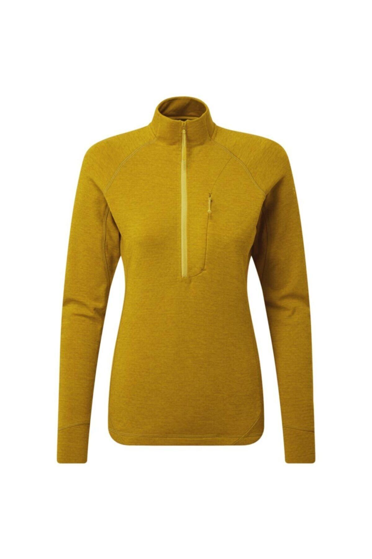 Rab Kadın Sarı Fermuar Detaylı Spor Sweatshirt