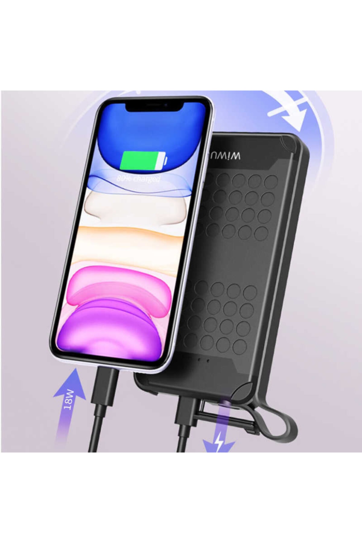 WIWU 10000 Mah Suya Dayanıklı Taşınabilir Orjinal Powerbank Şarj Çihajı