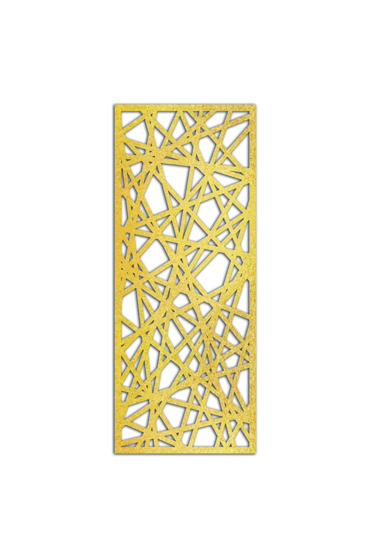 Liar Dekor Liar Ahşap Seperatör (Paravan) - KSP-212 - (18 mm) - (69 cm x 139 cm) - (Gold)