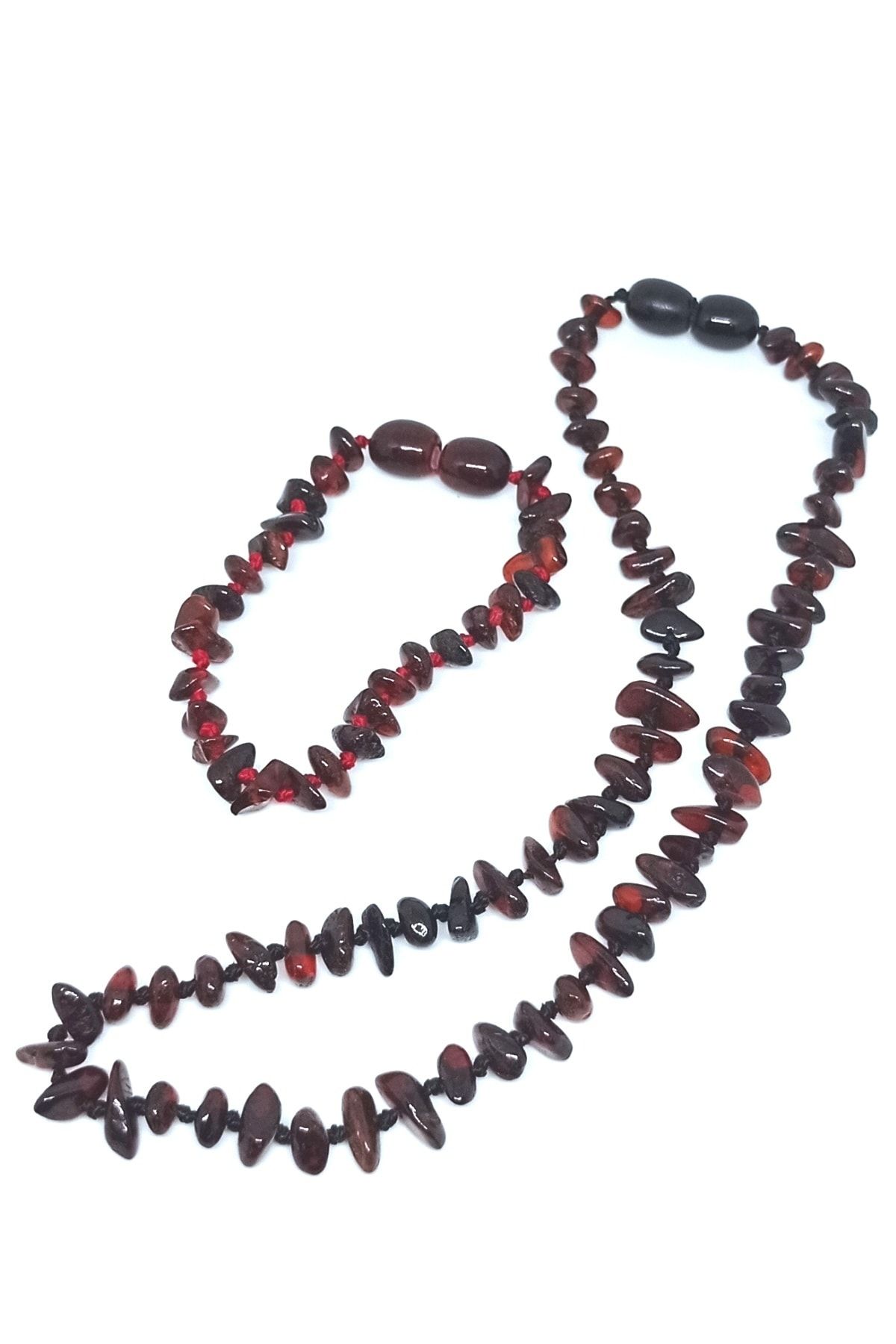 Tesbihci Efendi Sertifikalı Diş Kehribarı Kolye Bileklik Set