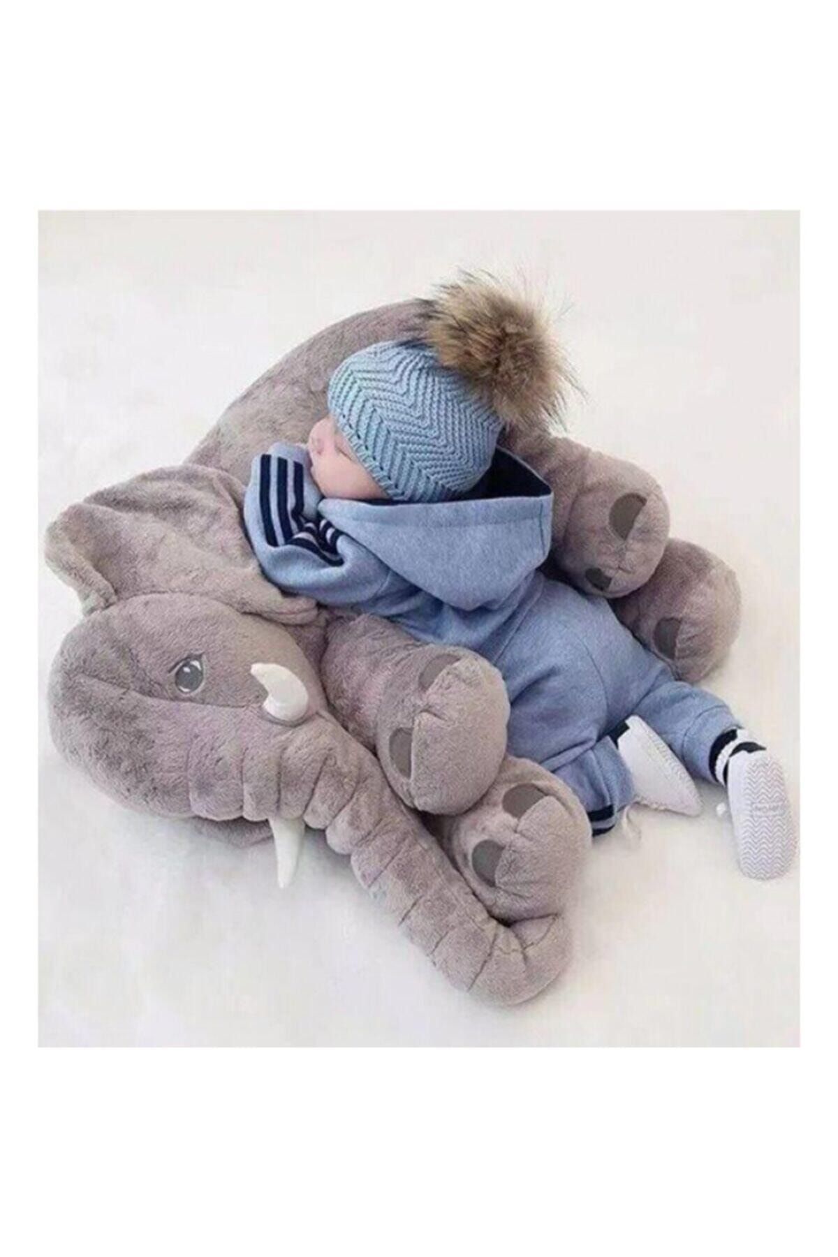 YKSTORE Gri Peluş Fil Uyku Arkadaşım 60 Cm