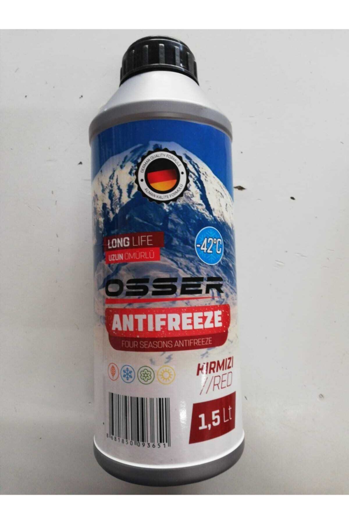 OSSER Kırmızı Organik Antıfreeze Uzun Ömürlü 1,5lt -42