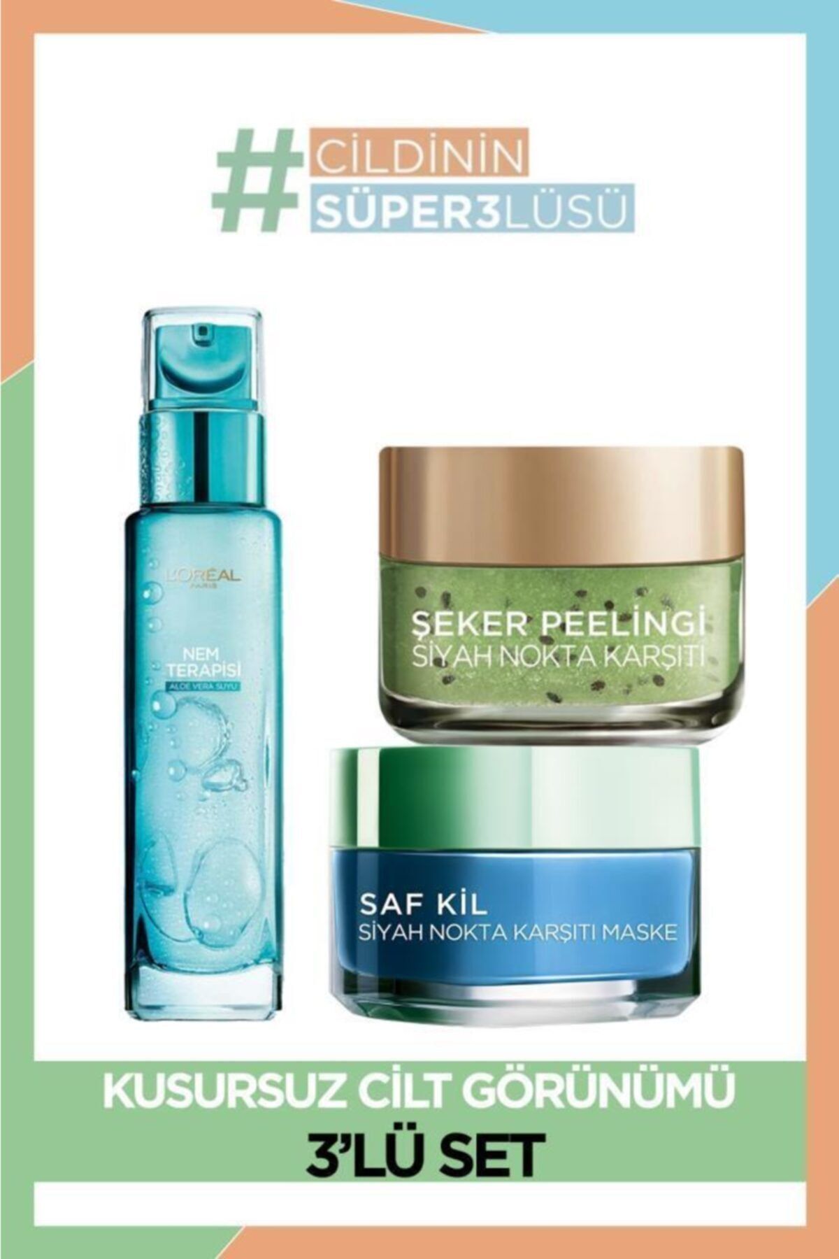l oreal paris nem terapisi saf kil siyah nokta karsiti maske seker peeling siyah nokta karsiti 36005235422152 fiyati yorumlari trendyol