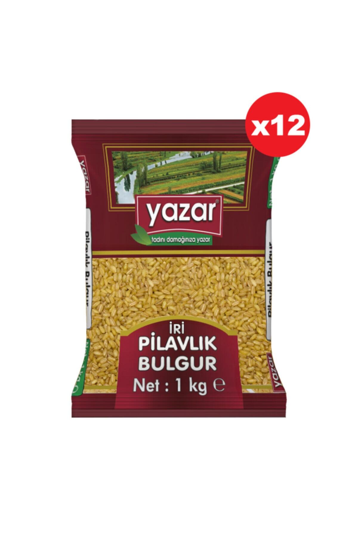 YAZAR Iri Tanelı Pilavlık Bulgur 1 Kg X 12 Paket