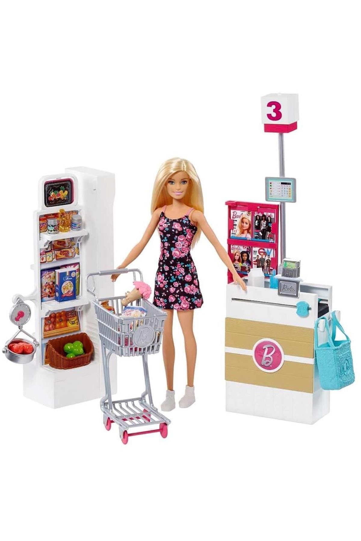 Barbie Barbie Süpermarkette Oyun Seti