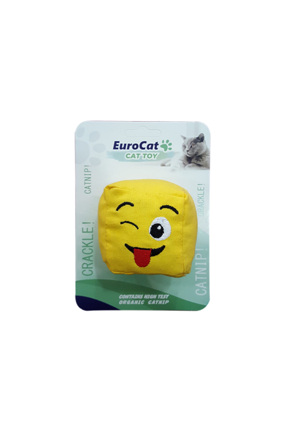 Eurocat Kedi Oyuncağı Dil Çıkaran Smiley Küp 6 Cm
