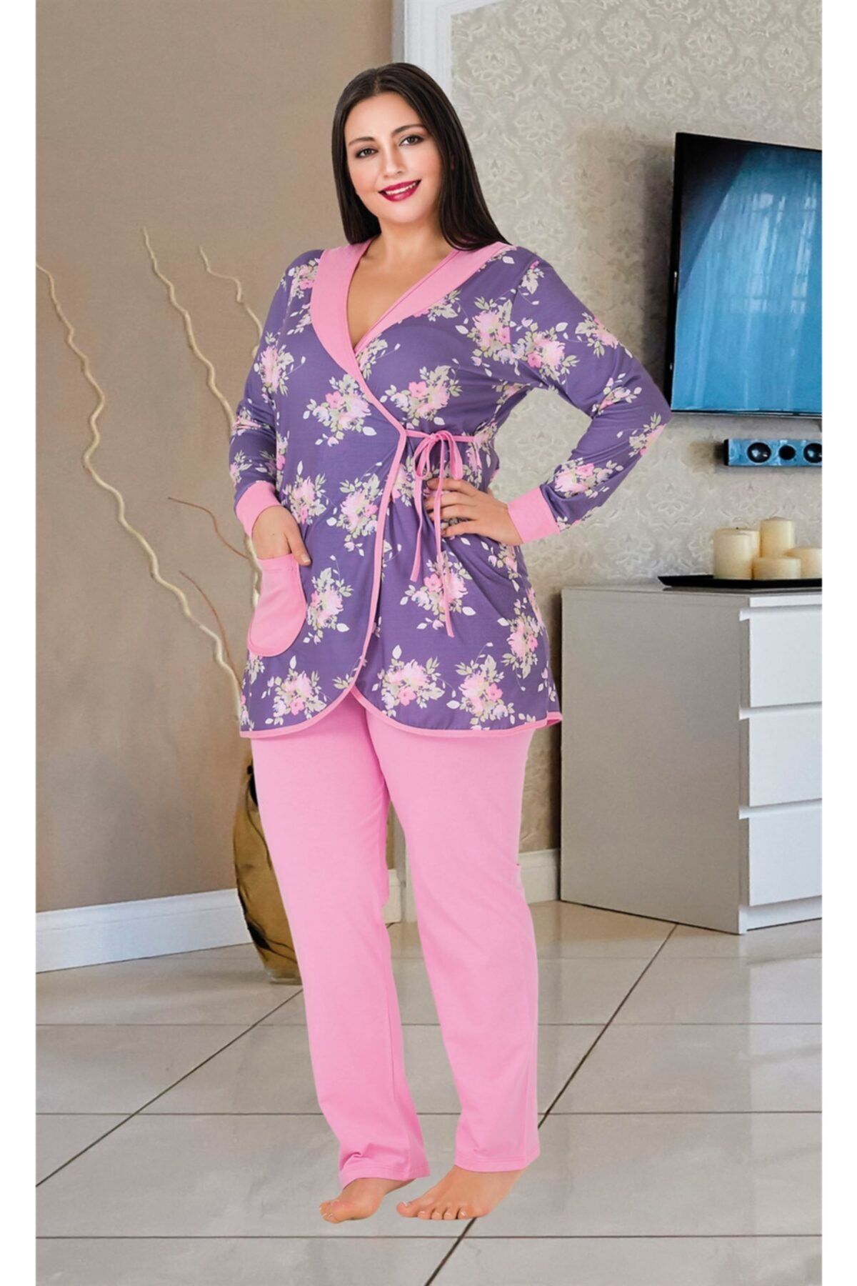 tarzimsuper Kadın Büyük Beden Pijama Takımı