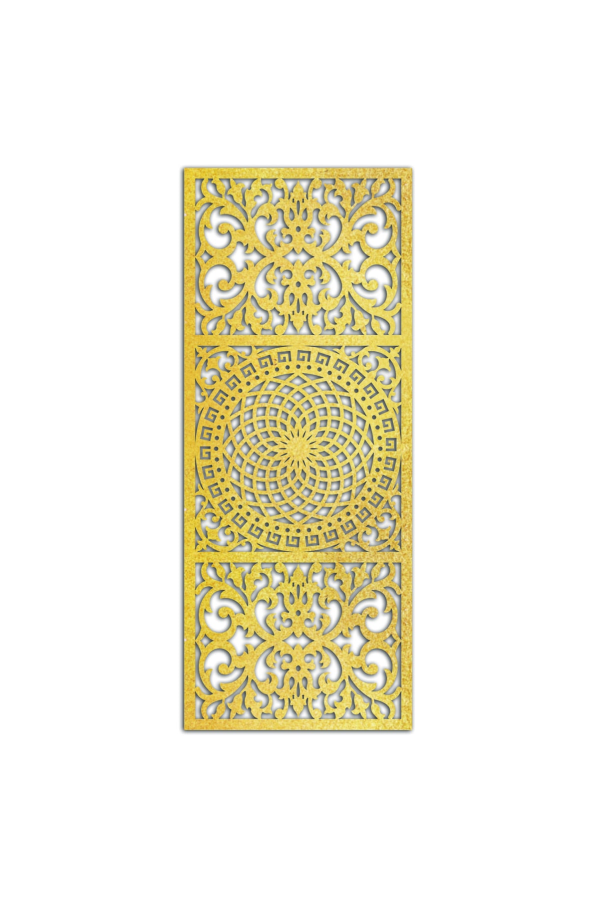 Liar Dekor Liar Ahşap Seperatör (Paravan) - KSP-204 - (10 mm) - (69 cm x 139 cm) - (Gold)
