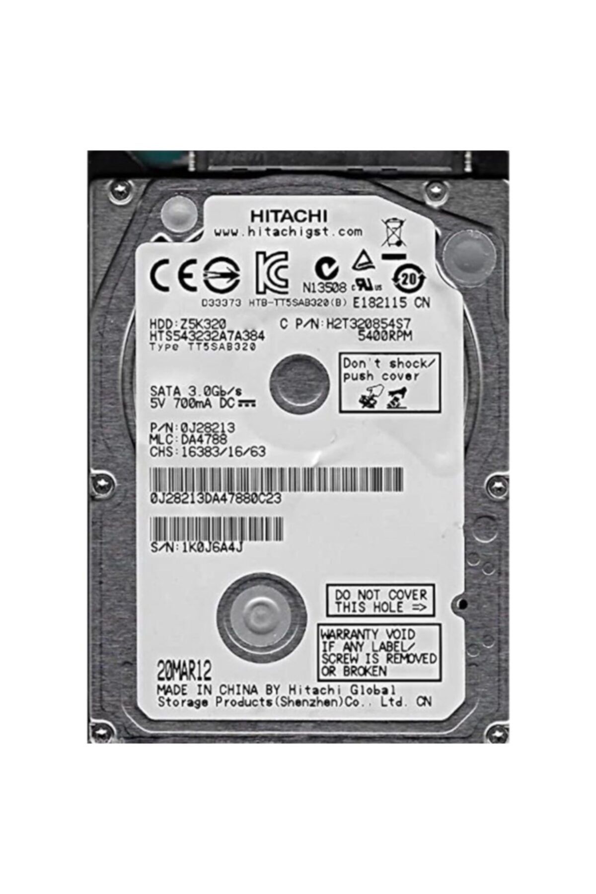 HITACHI Z5K320 Sata3 5400Rpm 8MB 2.5'' 250GB Notebook HDD